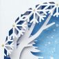 Mobile Preview: 3-D Karte Weihnachtshirsch Detail Schneeflocken