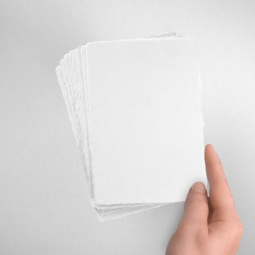 Büttenpapier A6, feine Textur, weiß, 340-400 gsm
