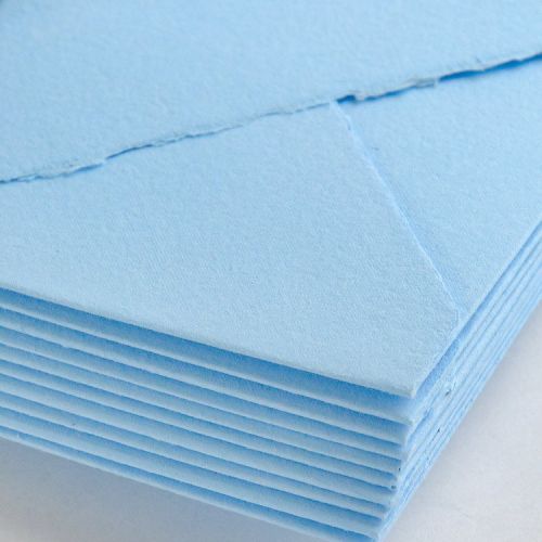 Büttenpapier Umschläge C6, hellblau