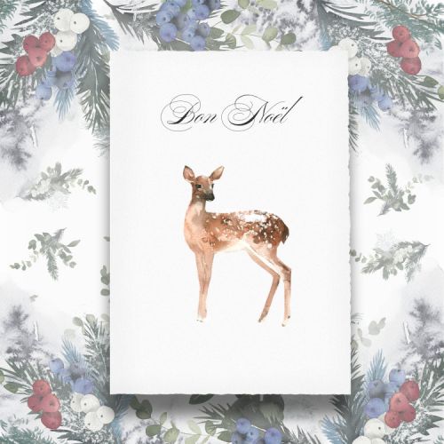 Weihnachtskarte "Reh"