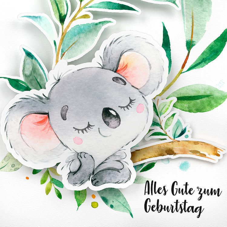Babykarte "Geburtstag" süße Koalabären