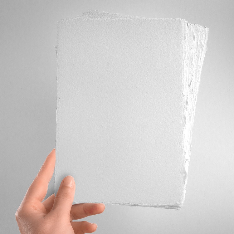 Büttenpapier A5, Büttentextur, weiß, 340-400gsm