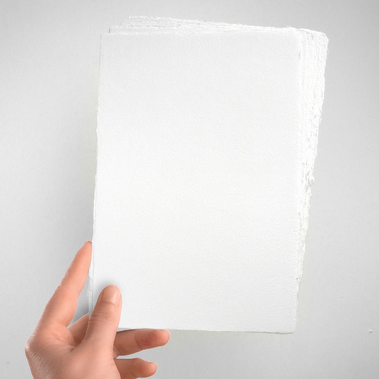 Büttenpapier A5, weiß,  ca. 350 g/m²