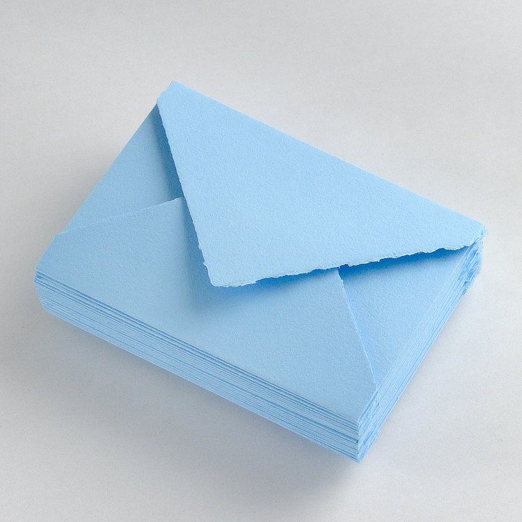 Büttenpapier Umschläge C5, hellblau