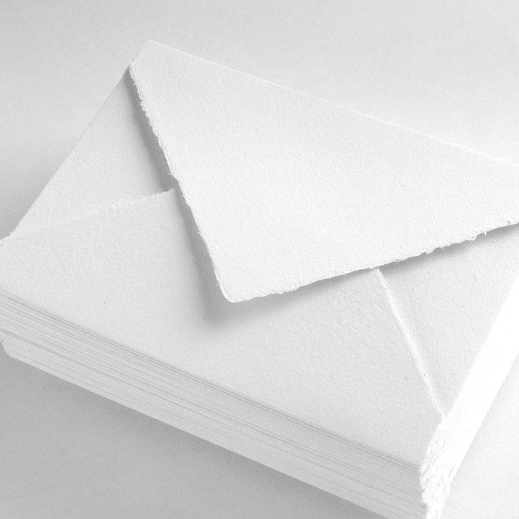 Büttenpapier Umschläge C6, weiß