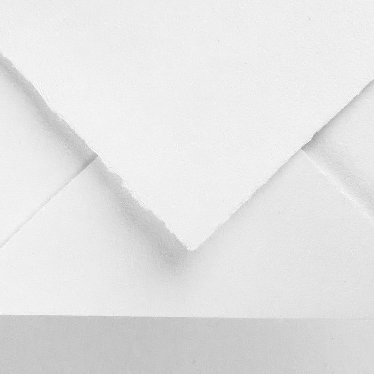 Büttenpapier Umschläge C6, weiß, echte Büttenränder